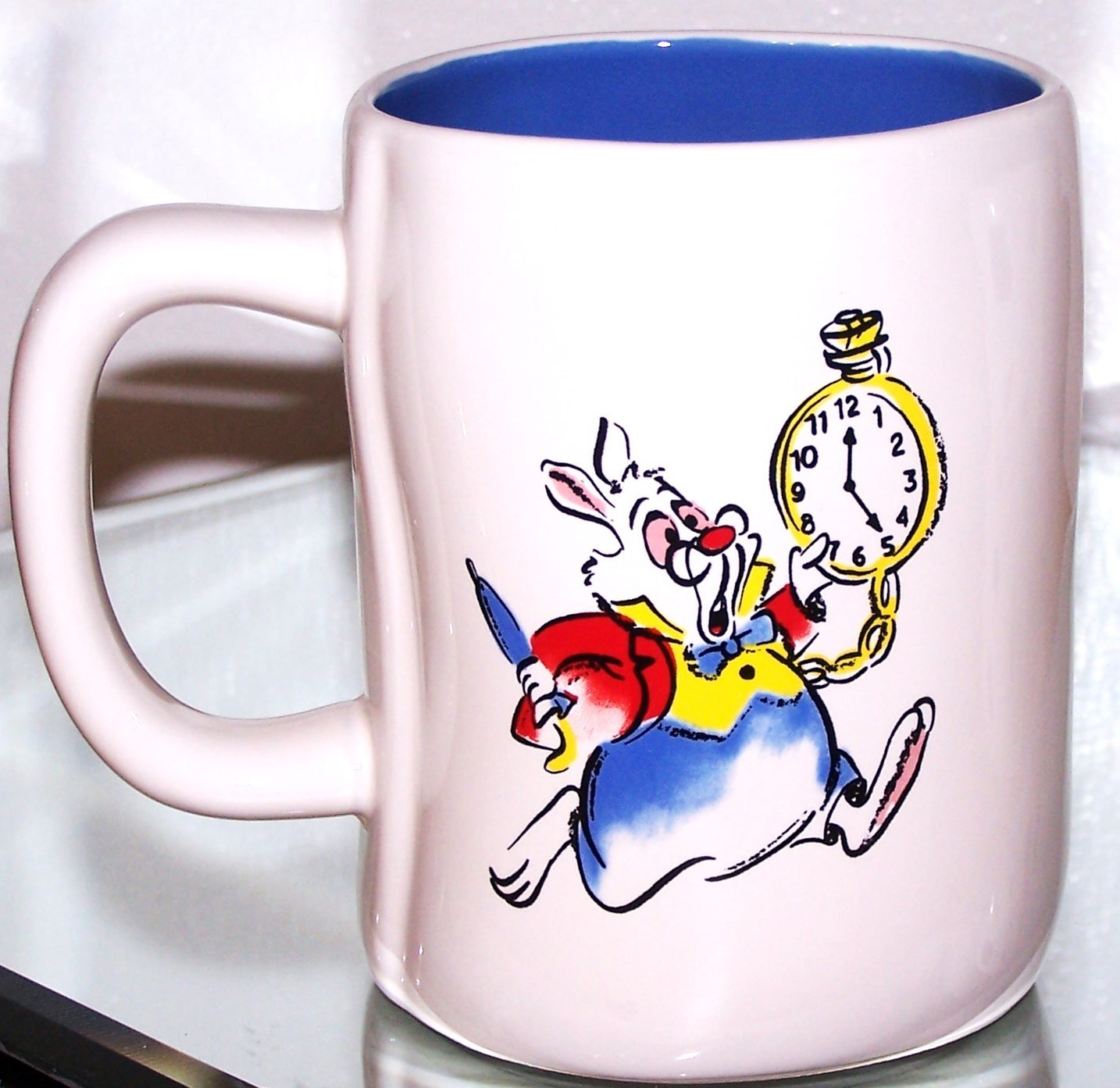 Rae Dunn Disney Alice in Wonderland “I’m Late! I’m Late!” Ceramic Coffee Mug