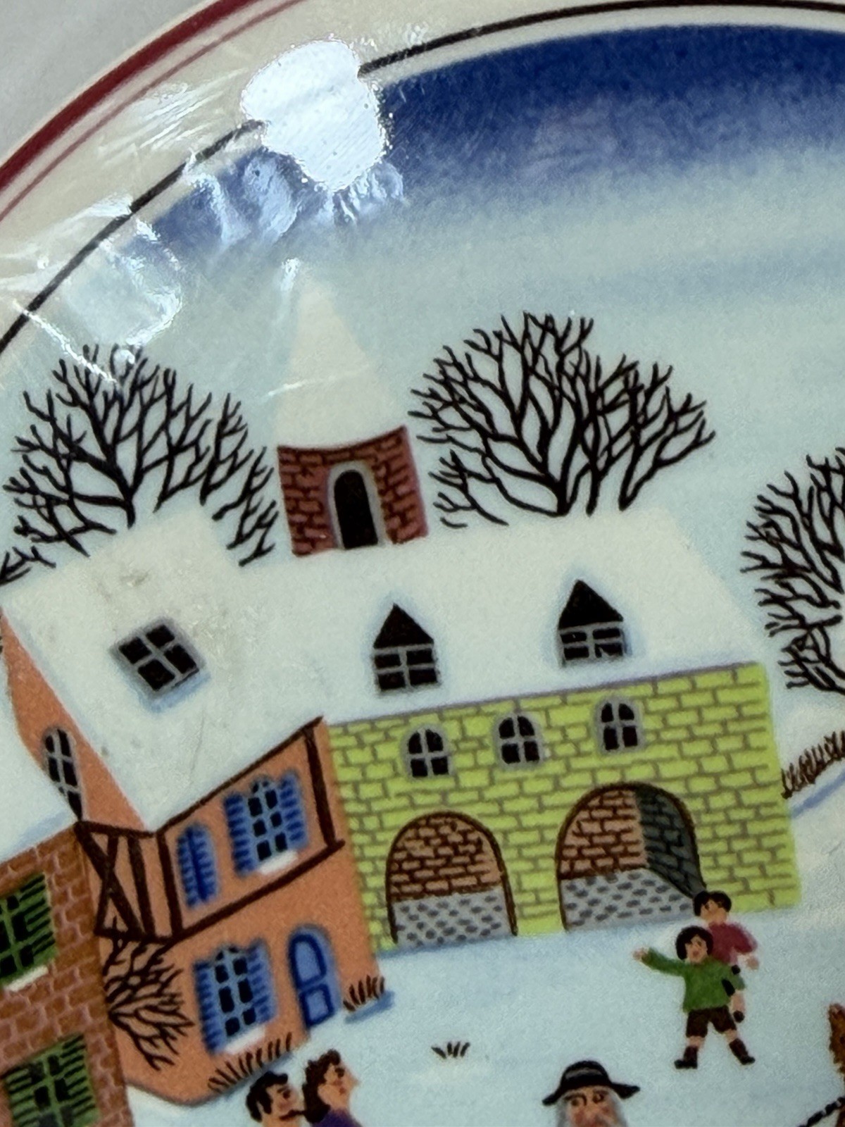 Villeroy & Boch NAIF CHRISTMAS Large Dish Box With Lid 5″ Trinket Candy Nuts