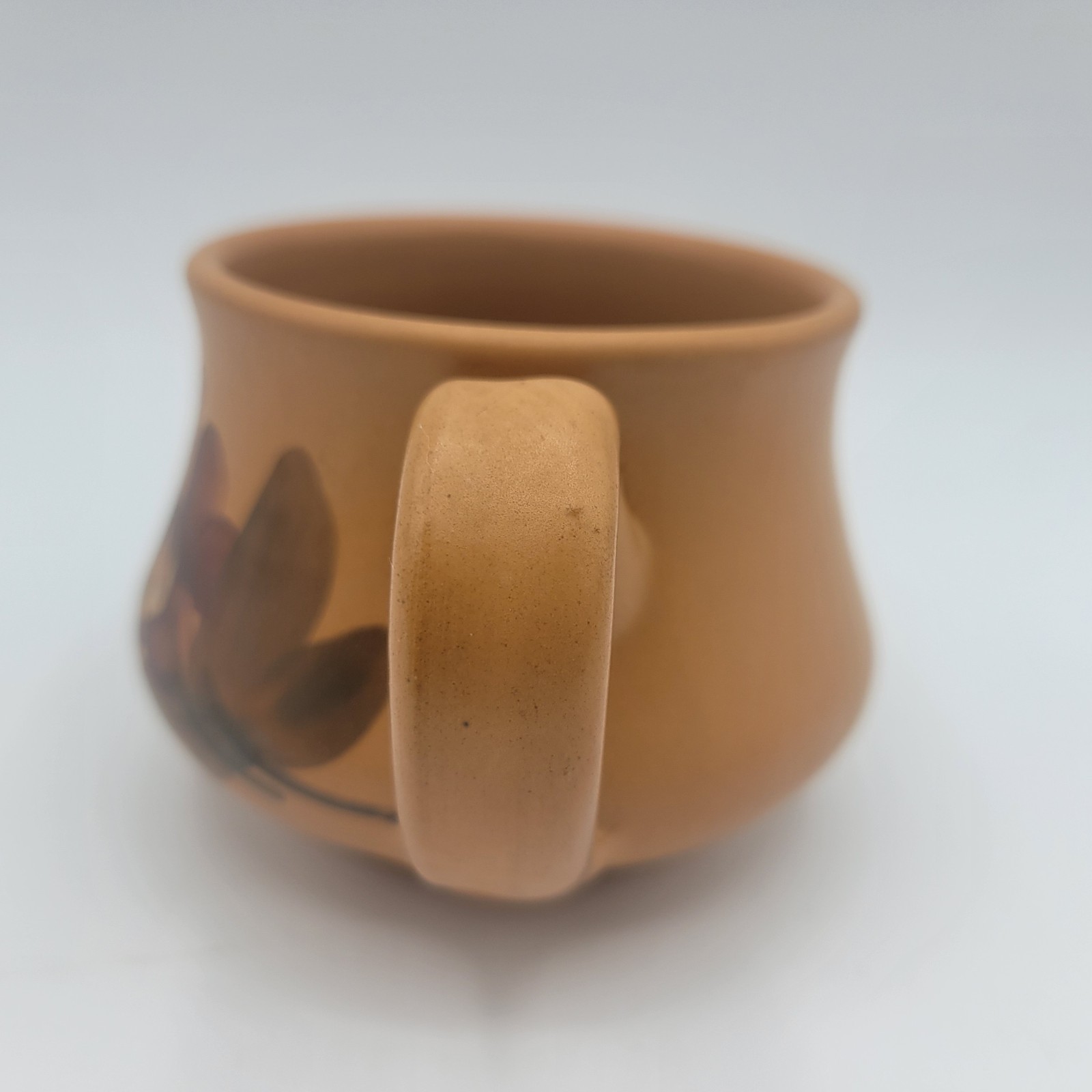 Ceramic Hand-Painted Hand Made Earthenware Cup & Saucer Unique
