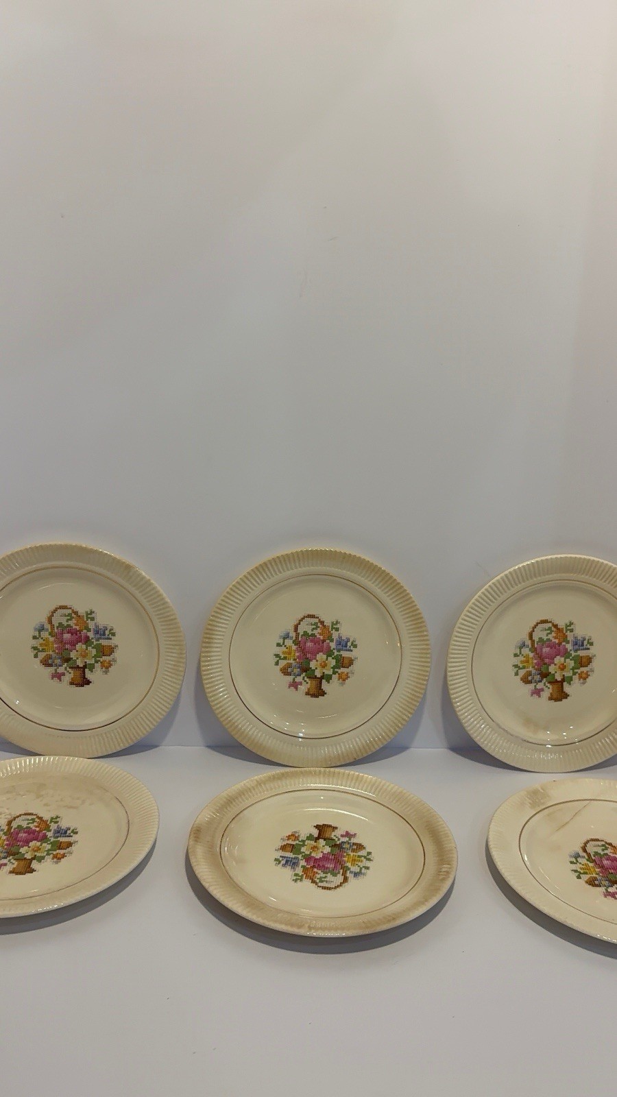 Victory By Salem 23 KARAT GOLD MADE IN U.S. A. 60163-GV BASKET PP.~6 Plates