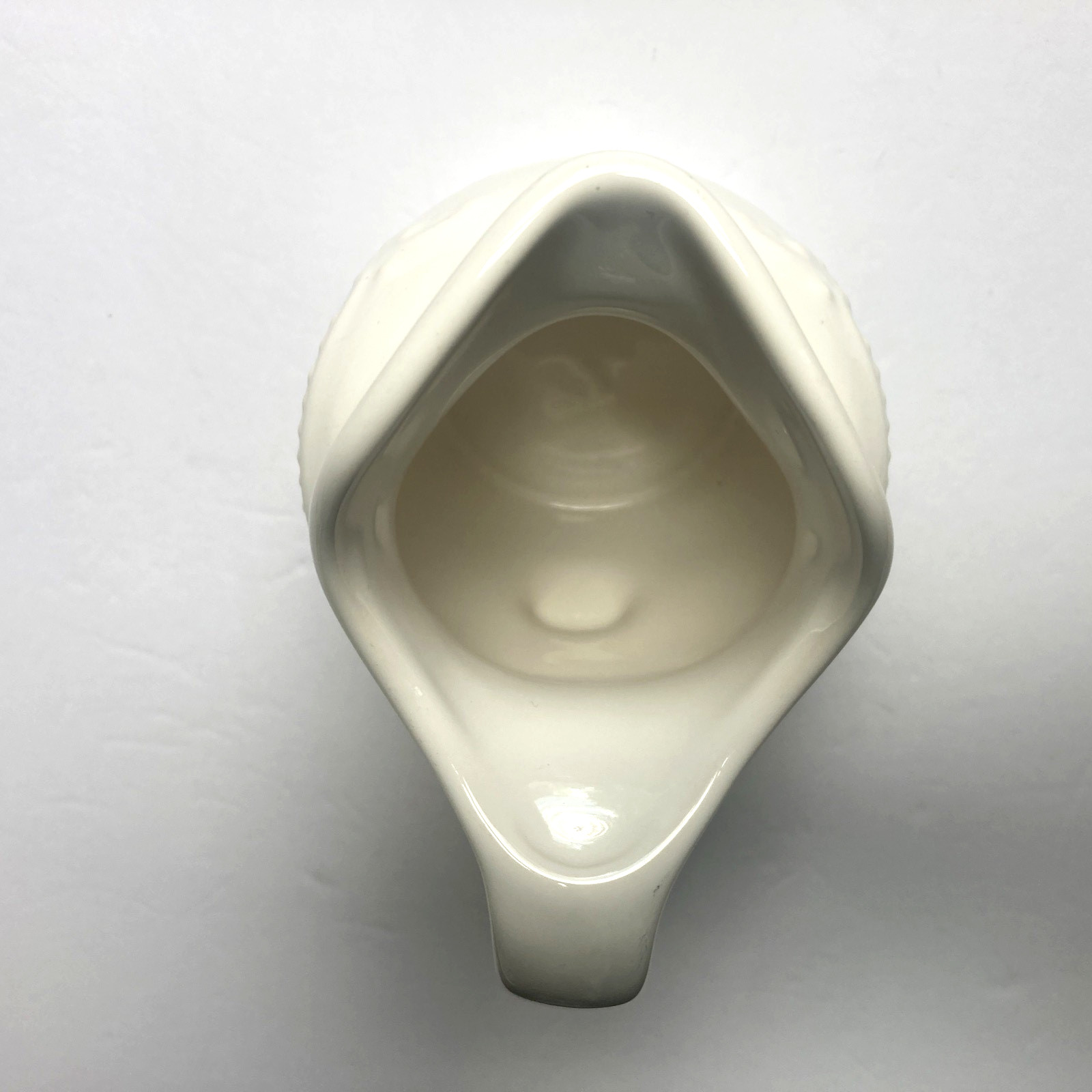 Pfaltzgraff Pearl Brocade Creamer 4.5″ White Embossed Stoneware 1994-1997 USA
