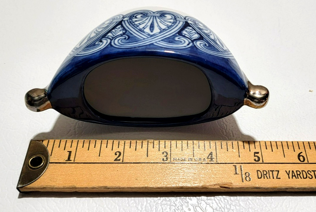 Bombay Blue White China Sugar and Creamer Platinum Trim Lid with Sugar Bowl
