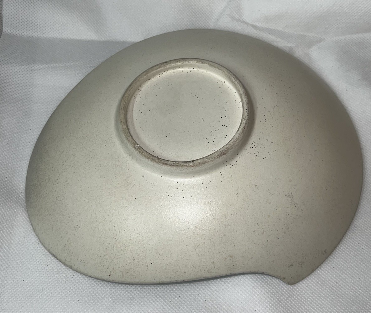 Vintage Asymmetrical Decorative Bowl Signed Matthew Adams MCM Salmon Fish Design