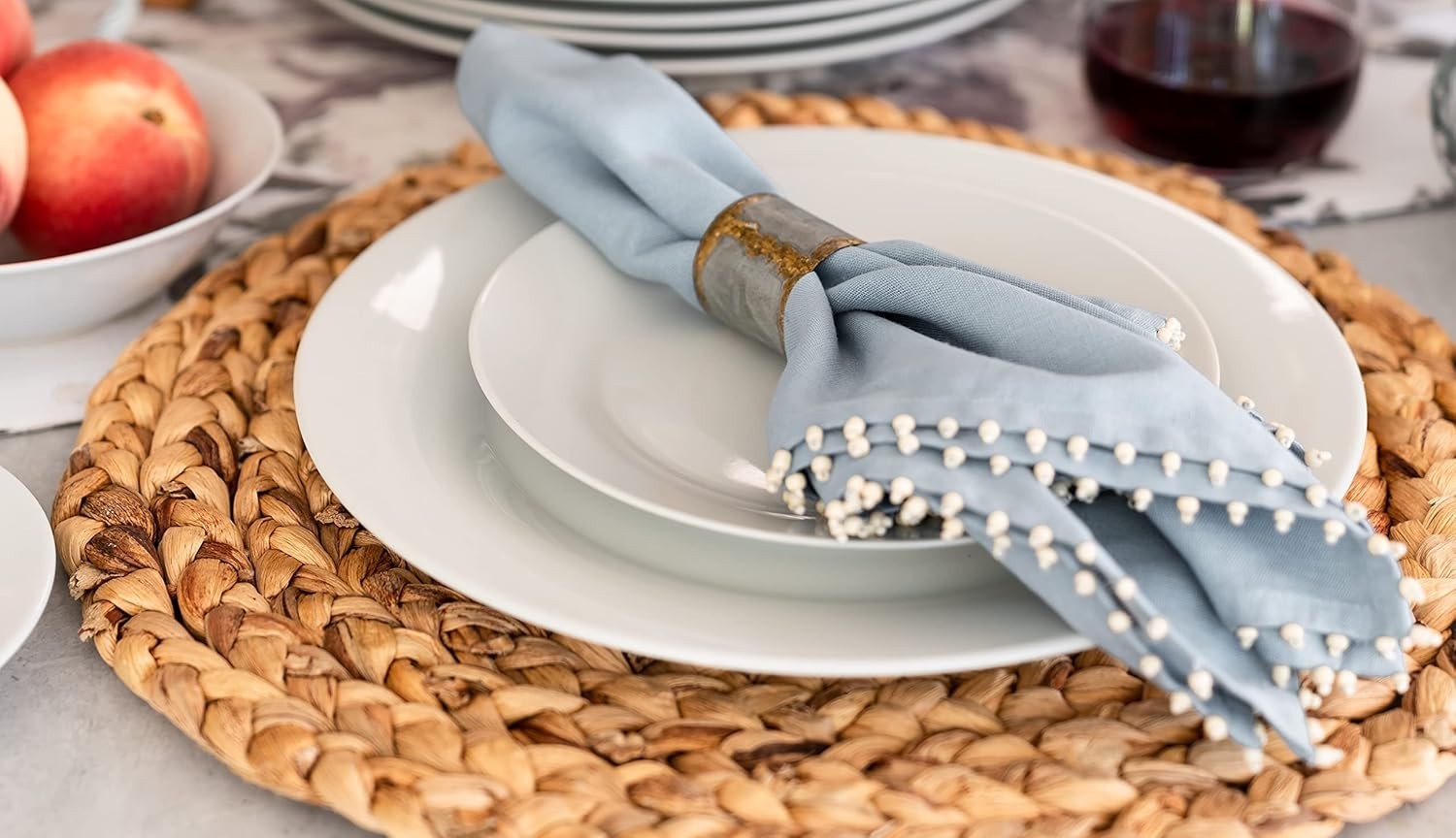 Timeless Ceramic Dinnerware: Set of 12 10.5″ Round White Plates for Home Dining