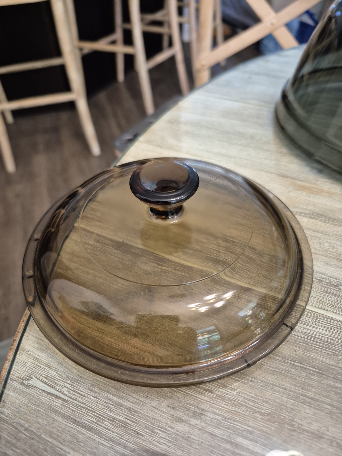 Pyrex Cranberry Glass Lid V-1-C
