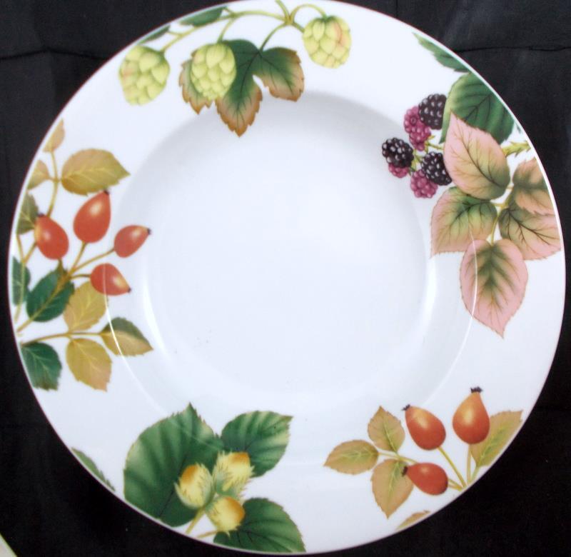 Nancy Calhoun English Country Fruit Set of 4 Large Rim Soup Bowls