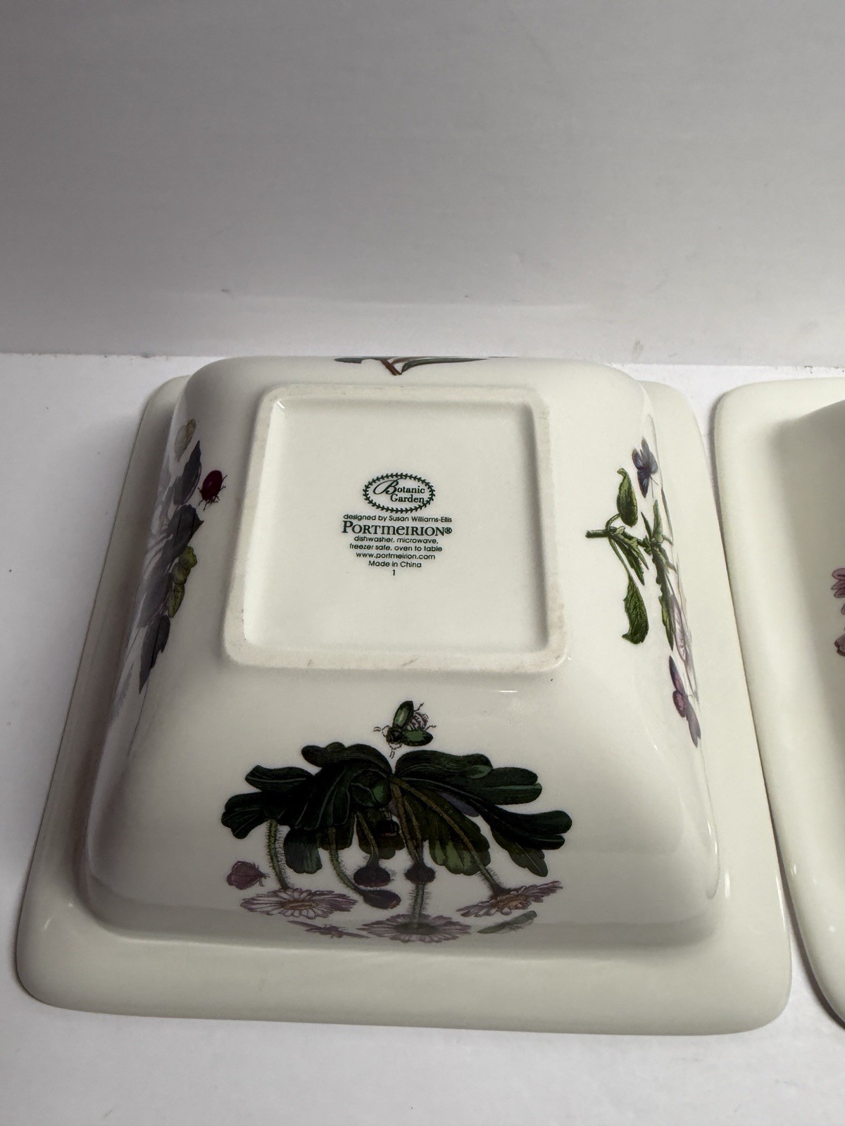 Portmeirion Botanic Garden Set of 2 Square 6.5″ Bowls B3