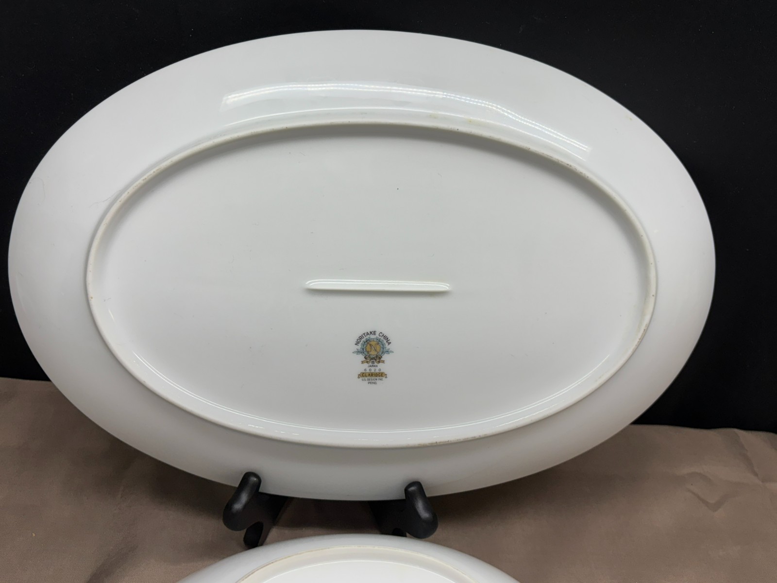 Noritake “CLARIDGE” Japan ~ #6020 ~ 2 Piece Serving Set: Platter, Oval Bowl