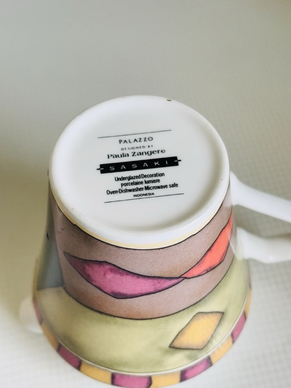 Sasaki Palazzo Creamer and Sugar Bowl Lid by Paula Zanger Multicolor Harlequin