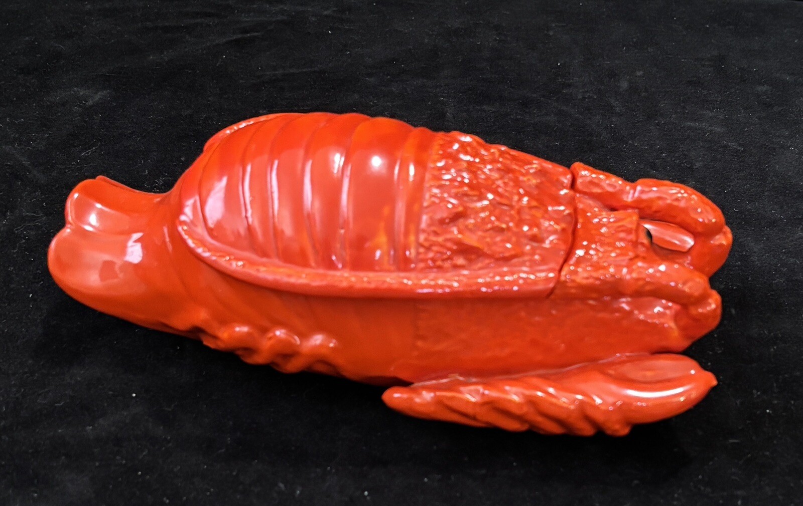 Red Lobster Ceramic Dish w/ Lid And Fork Kitchen Dining Seafood