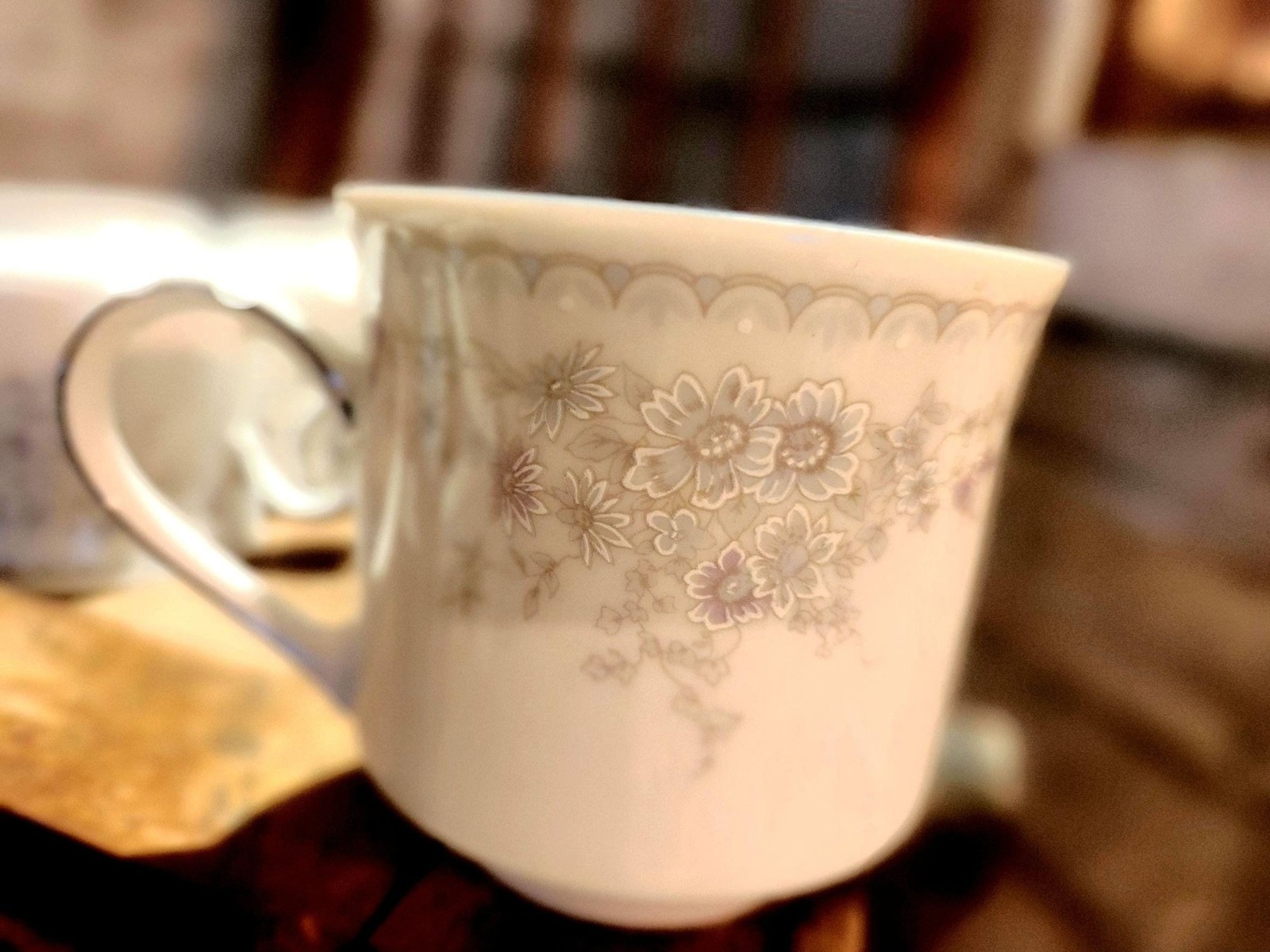 Vintage Johann Haviland Royal Lace Pattern Fine China Tea cups set of 4Coffee 4