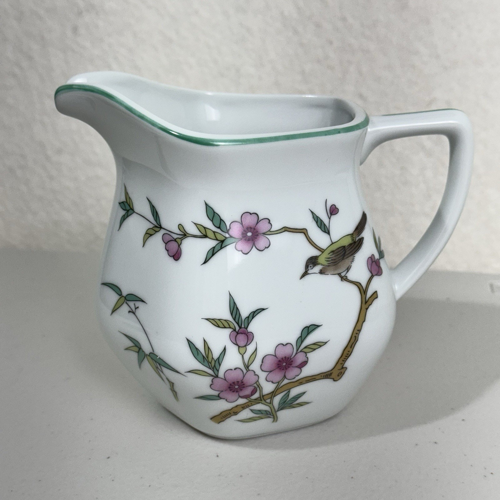 Andre Richard Japan VTG Porcelain Creamer Pitcher & Saucer Plate Indian Tree