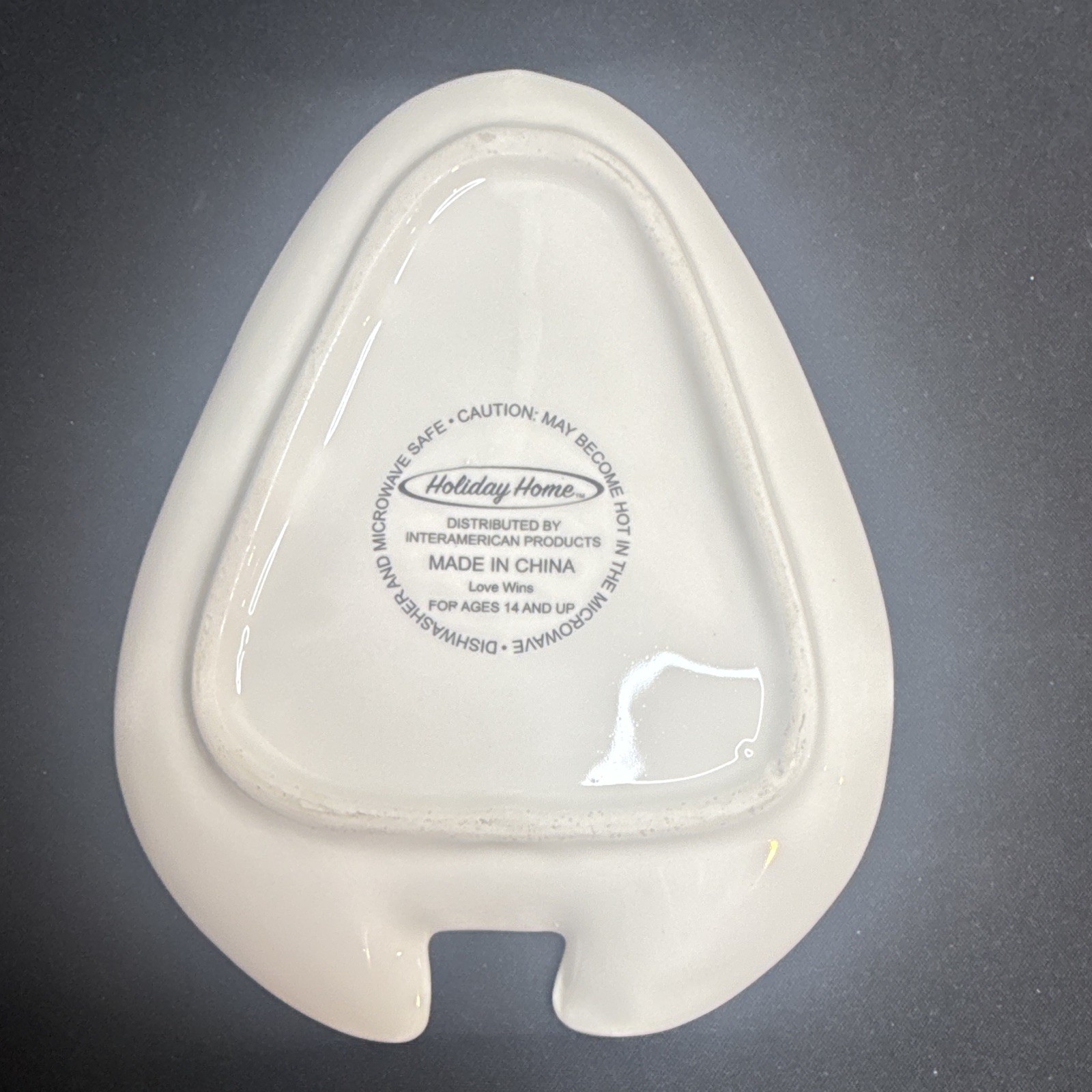 Holiday Home Love Wins Ceramic Tray With Bonus Companion Strawberry Treat Tray