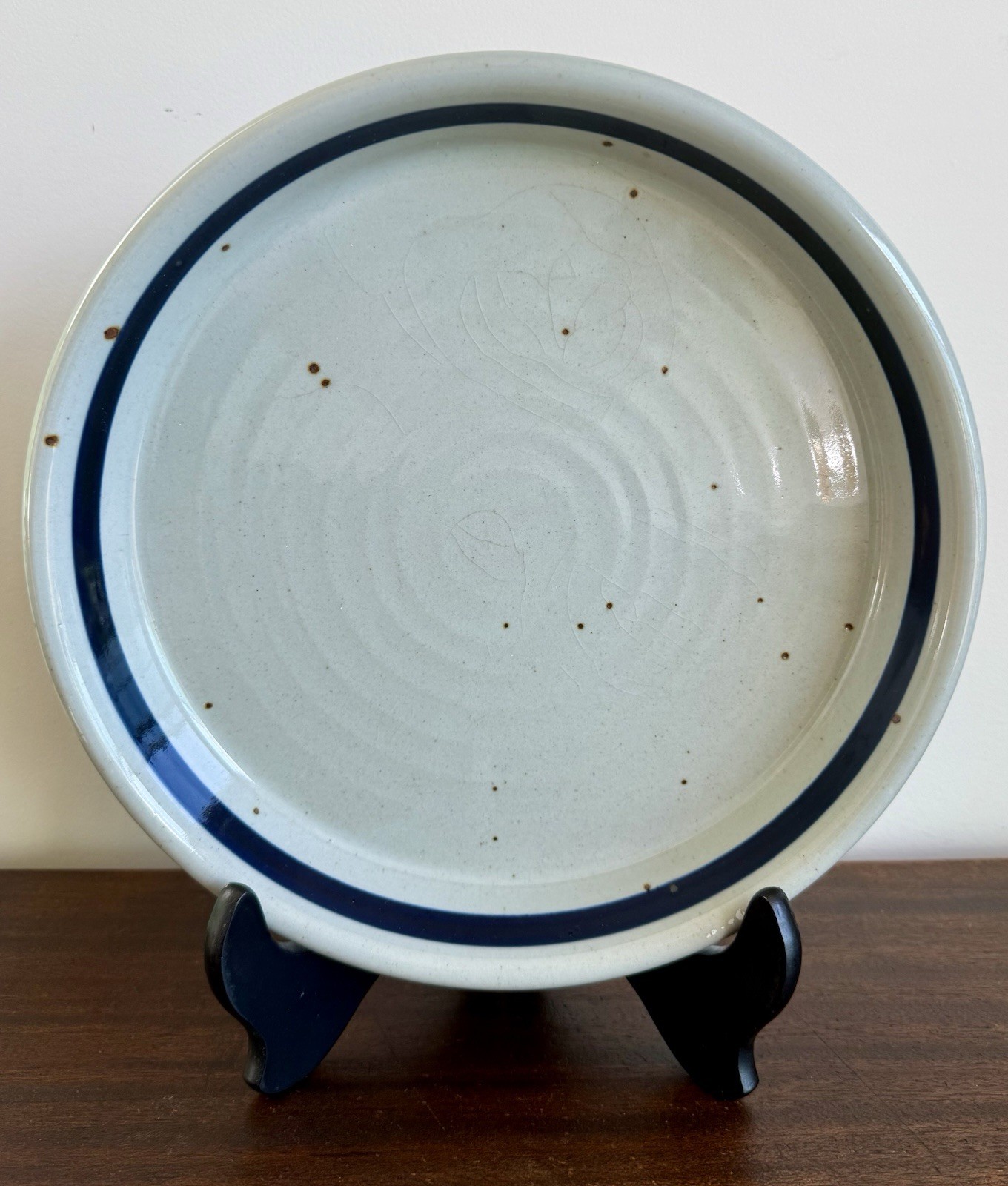 Dansk Japan 11 3/4” Blue Mist Chop Plate, Vintage, Pre Owned