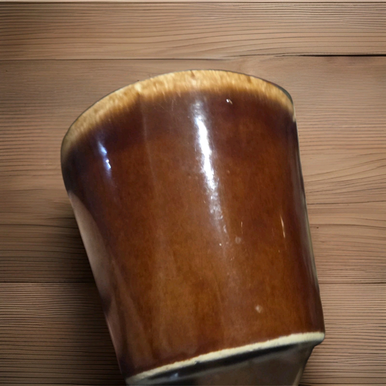 Vintage Hull Pottery Coffee Mug Cup Brown Drip Glaze Oven Proof USA Replacement