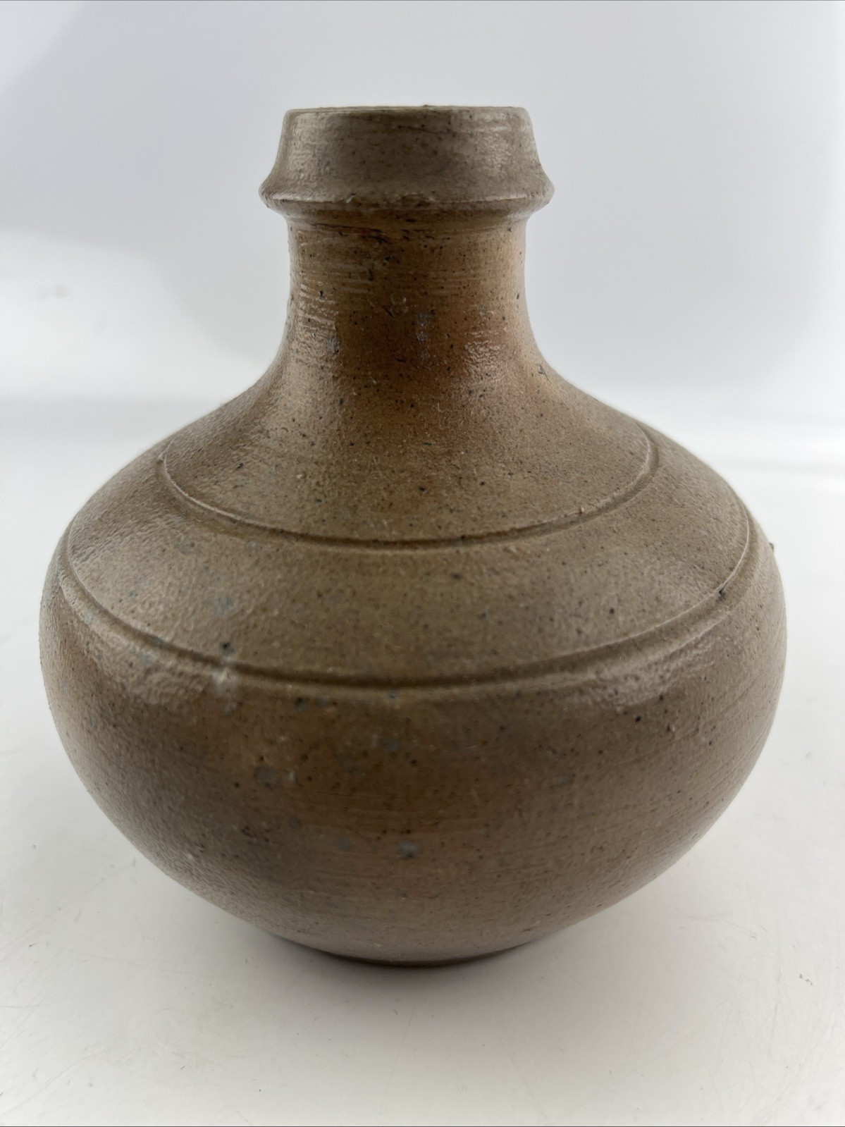 Jugtown Ware Squat Syrup Jug 4 1/2″Tall Stoneware Vintage Antique Primitive