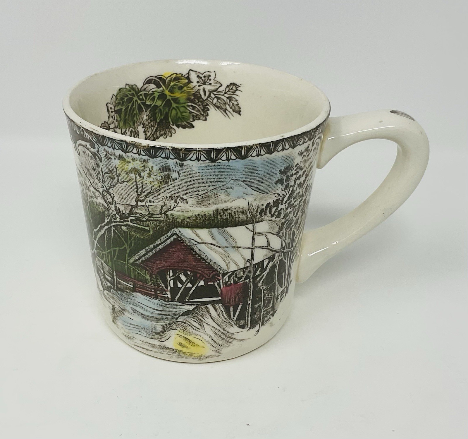 Johnson Brothers The Friendly Village Coffee Mug Cup Covered Bridge England