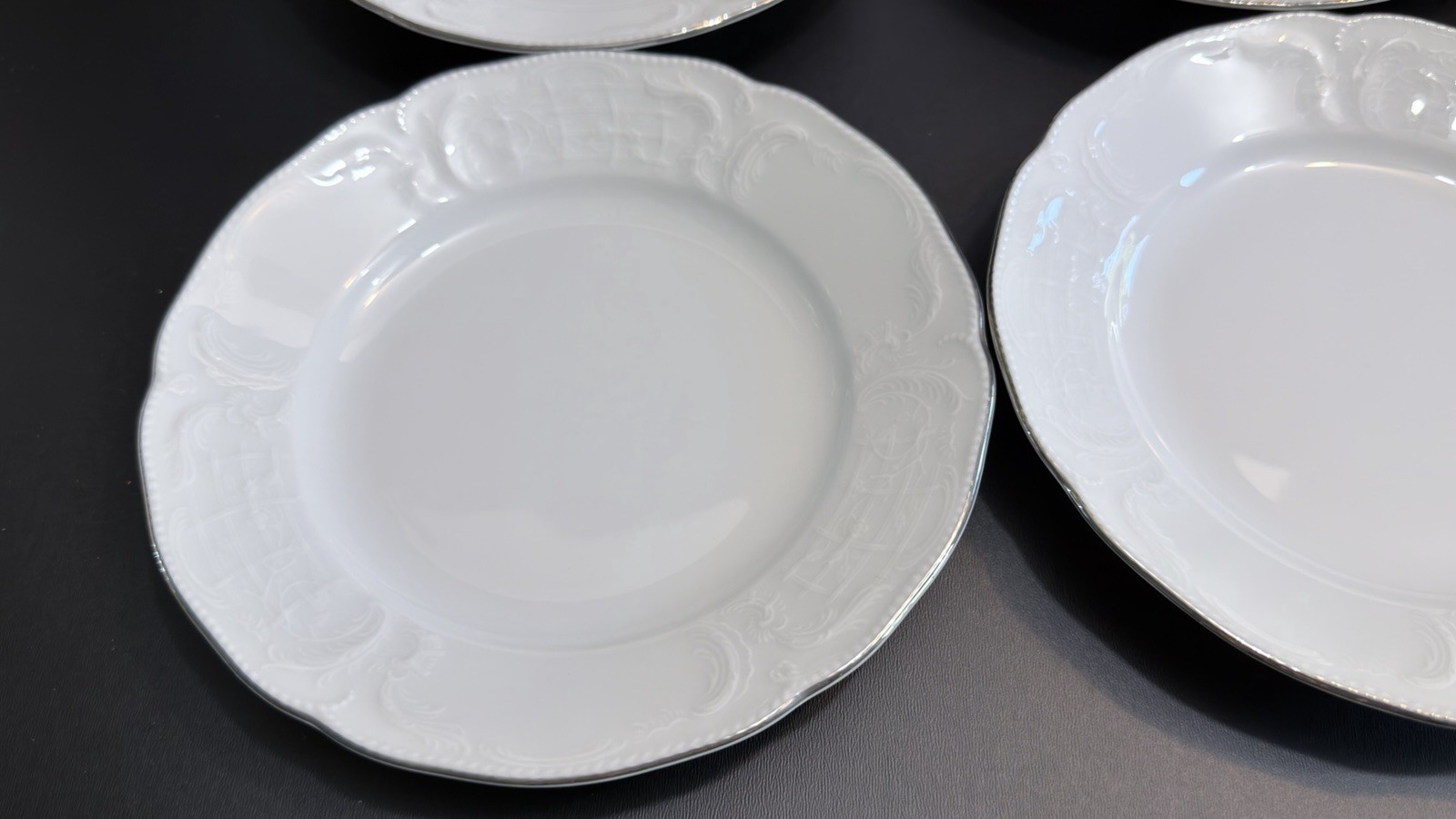 VTG Rosenthal Germany Sanssouci White Embossed 15Pc Dinner Set 5place Setting EC