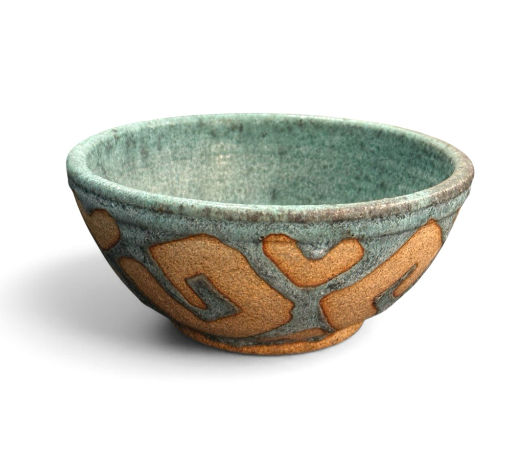 Hand Thrown Studio Pottery Rustic Soup Bowls & Plates Set of 12 Turquoise Sand