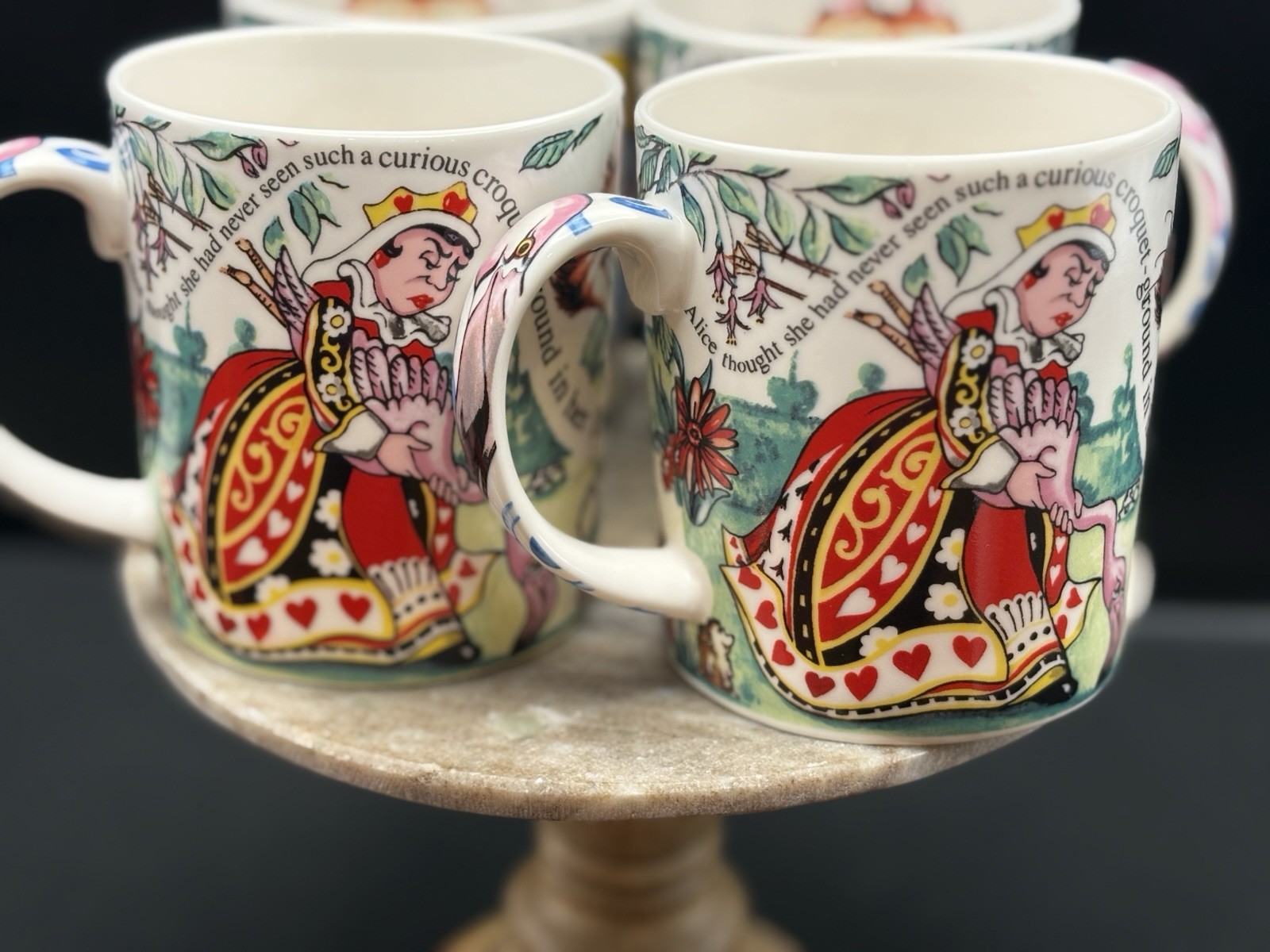 Alice In Wonderland Tea Coffee Mug Paul Cardew Croquet Cheshire Cat Set Of 4