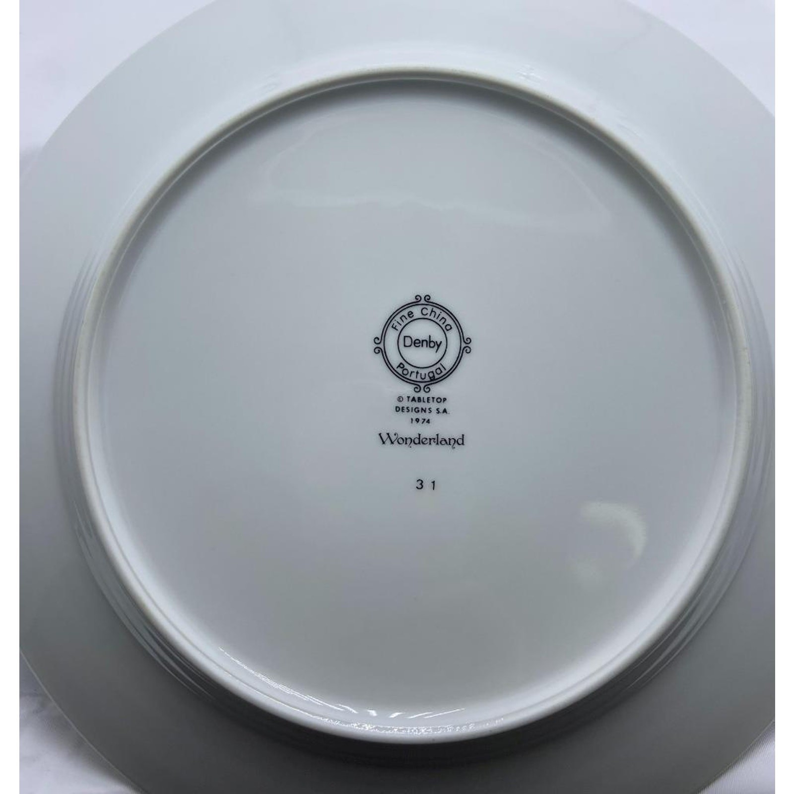 Denby Langley Wonderland Dinner Plate 10-3/8″ Portugal Multicolor Flower 1976-81