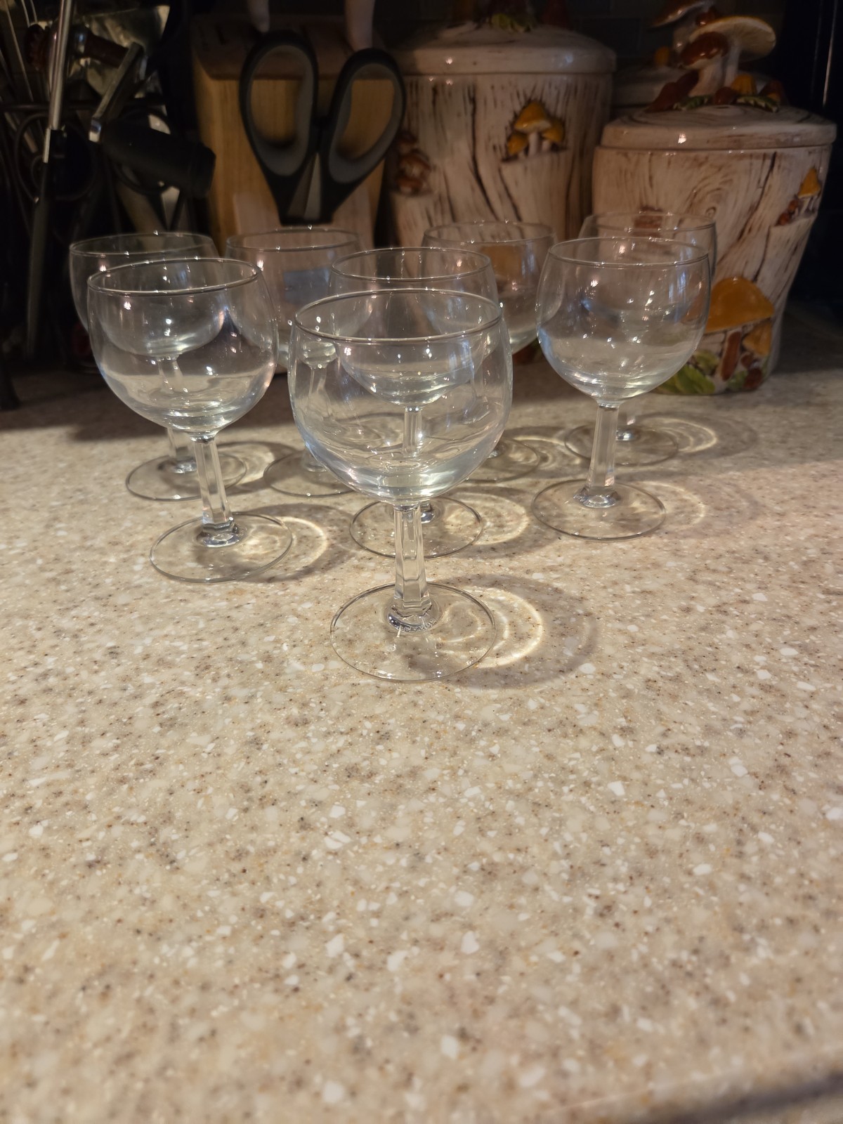 Set of 8 Vintage Crystal Cordial Glasses