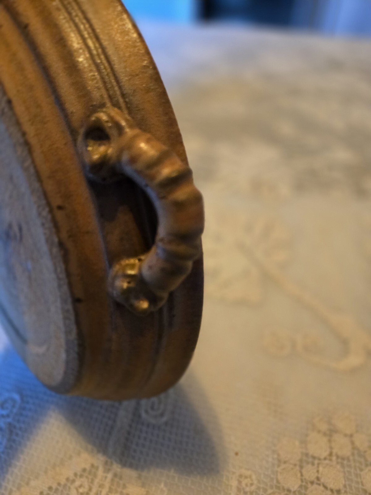 Hand Thrown Studio Pottery Dripped Glazed Pie Plate 10 Inch