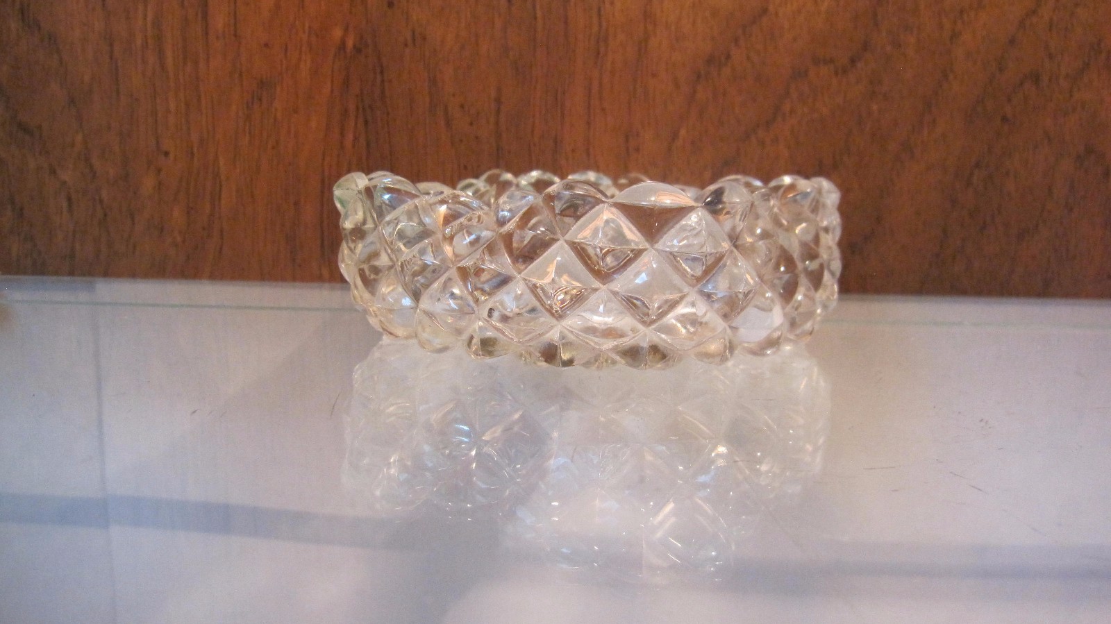 EAPG ☆ Set of 2 ☆ Roanoke Clear Berry Bowl Pinched Sides ☆ ca 1890 ☆ 4″ Square