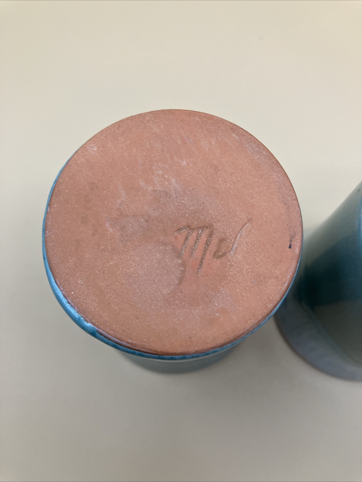 (2) Studio Art Pottery Coffee Tea Cup Cup Hand Thrown Drip Glaze Artist Signed