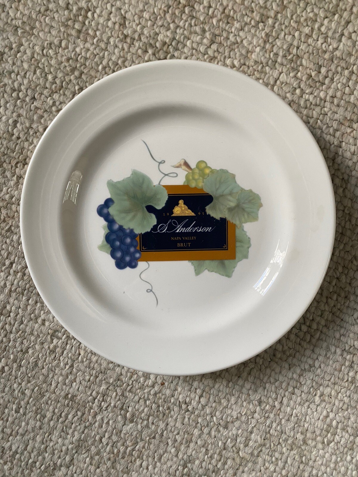 Wedgwood Grand Gourmet Wine Label Plate 8.5” Vintage Collection 1999 Lot 4 NWT