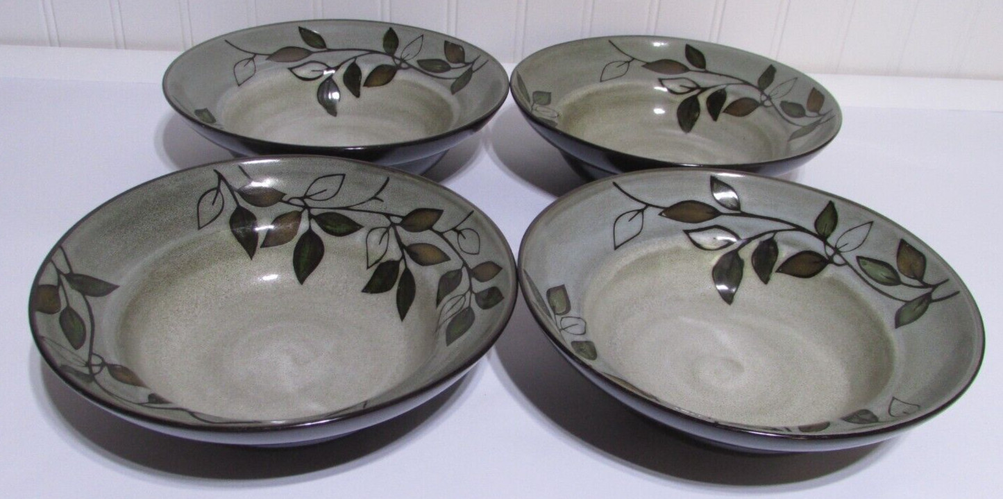 Pfaltzgraff Rustic Leaves 8.5″ Pasta Soup Bowls Set of 4