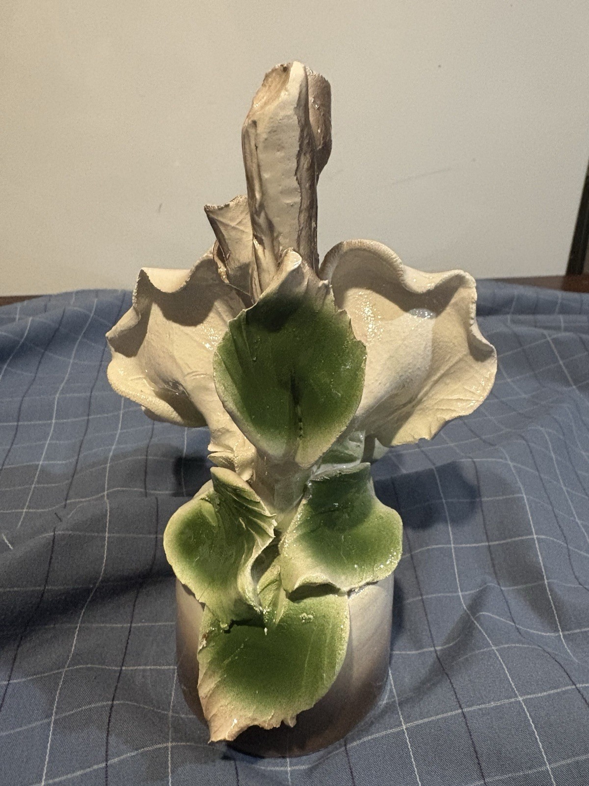 4 Vintage 1920’s Italian Capodimonte Flowers Roses Handmade In Italy
