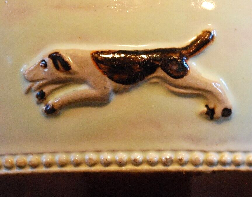 Vtg 1930’S BOURNE DENBY DERBY POTTERY FOX HUNT Creamer/Pitcher England 4″ Glazed