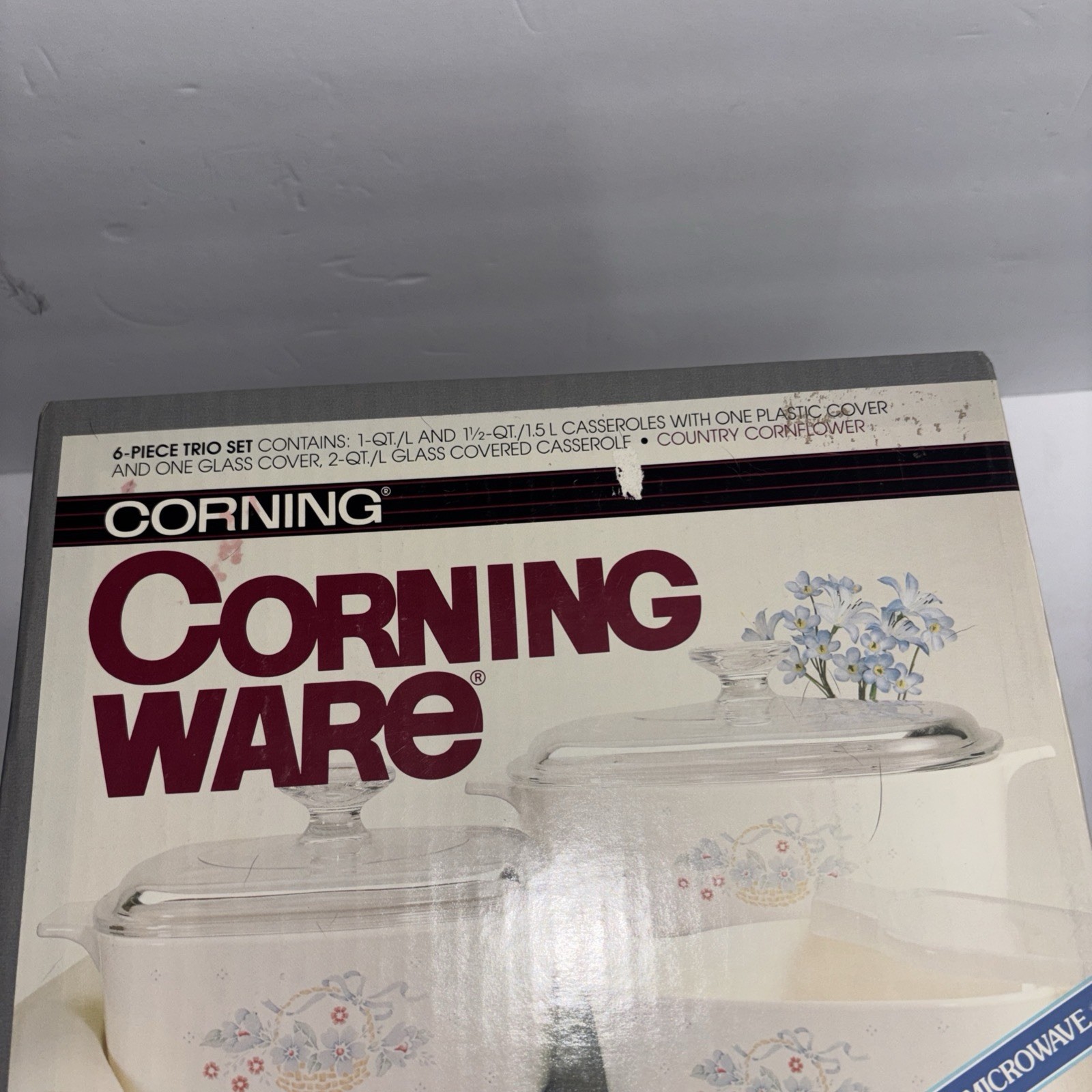 Corning Ware 6 Piece Set Country Cornflower