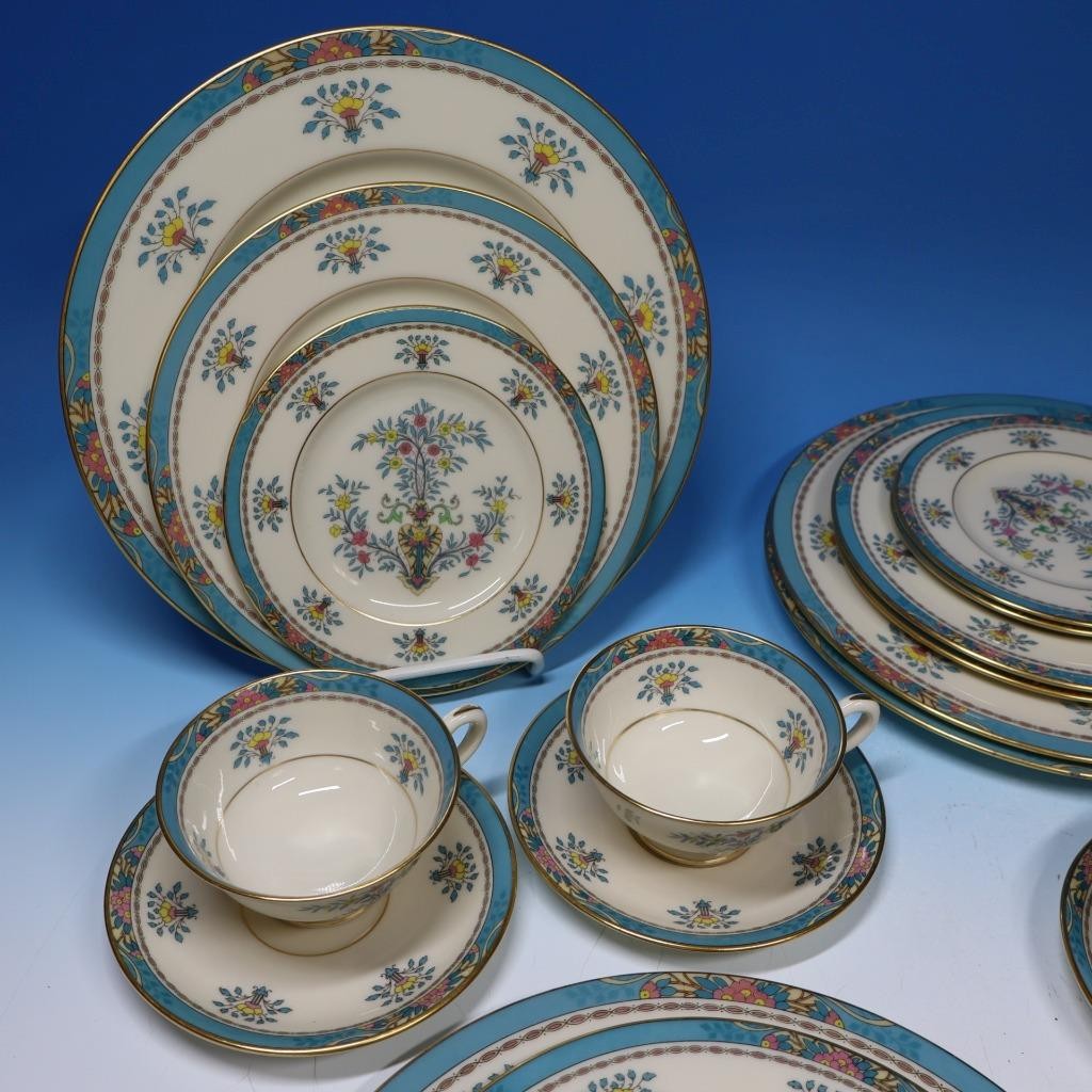 Lenox China – Blue Tree – 4 Place Settings – 20 Pieces – Plates/Cup/Saucer