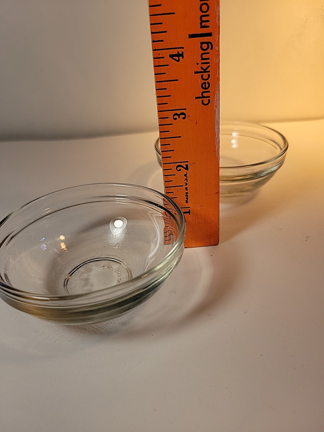 Set Of 2 KIG Indonesia Thick Glass Prep Bowls 1/4 Cup