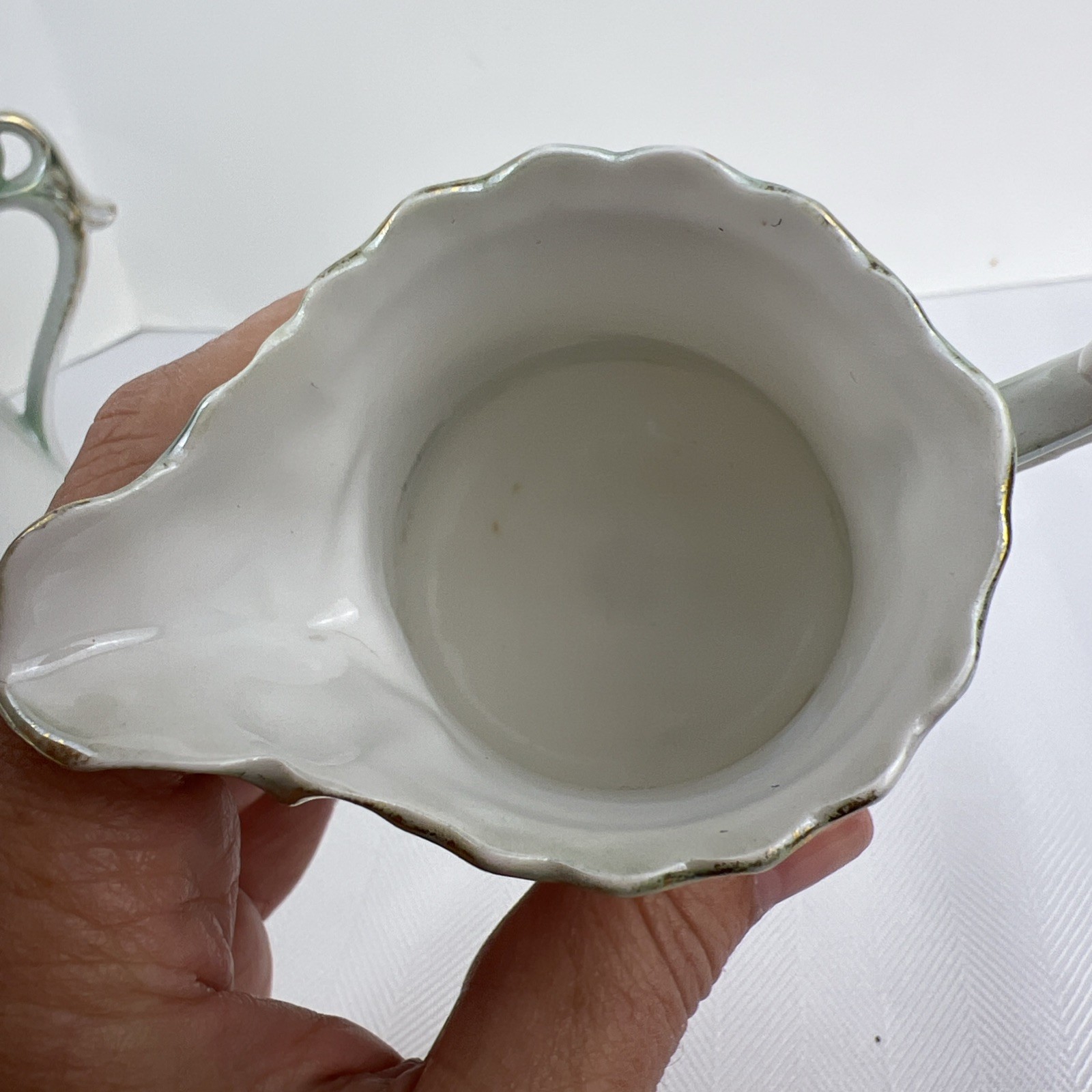 Antique RS Prussia RED MARK Porcelain Teapot Chocolate Pot Sugar Creamer Set