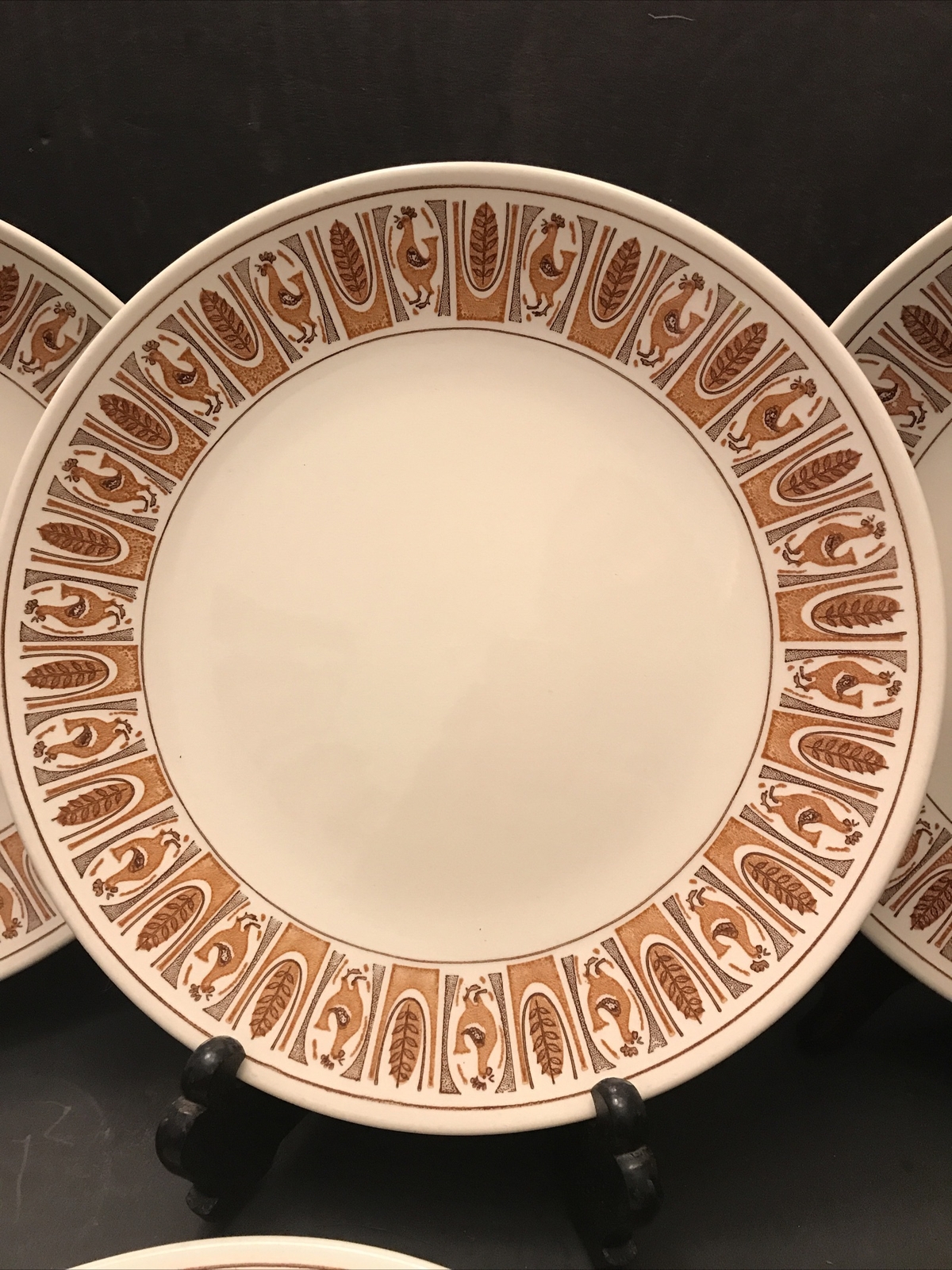 TAYLOR SMITH TAYLOR CHICKEN AND RICE DINNER PLATE TAYLORSTONE WHEAT BROWN Set 4