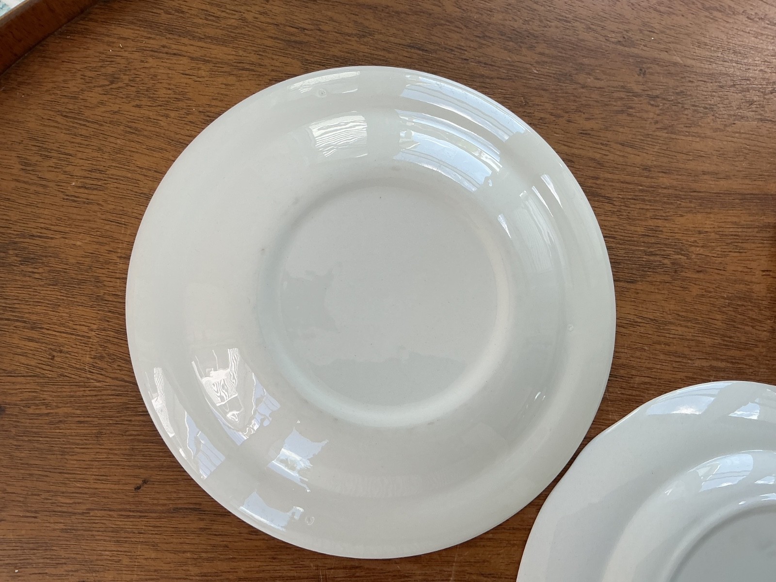 Vintage Mismatched China Salad Dessert Plates ~ Set of 4 ~ Pink/Red Transferware