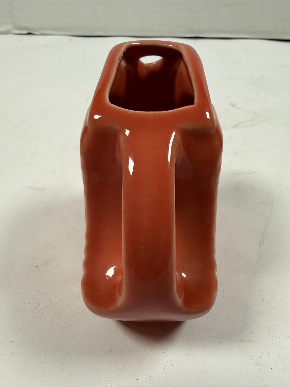Fiesta Fiestaware Mini Pitcher Creamer Orange Disk Ring Handle Ceramic Pottery