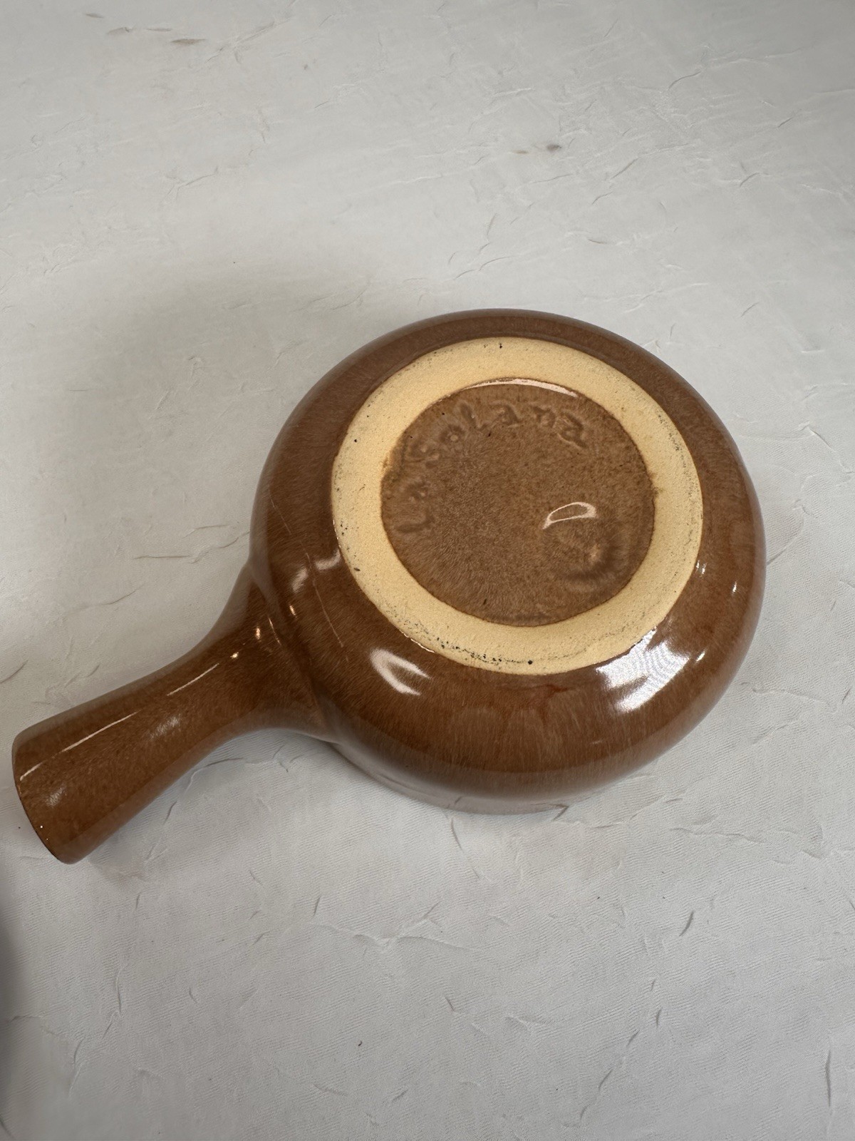 Vintage La Solana Brown Pottery Stoneware Ceramic Covered Individual Casserole