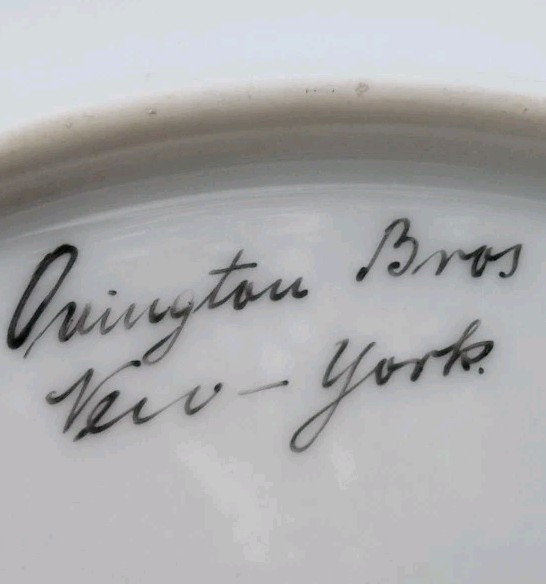 12 Antique Helena Wolfsohn DRESDEN ROSE Porcelain Dinner Plate OVINGTON BROS NY