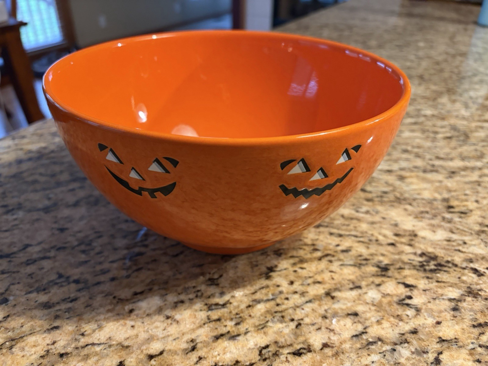 Halloween Pumpkin 9” Bowl Waechtersbach Germany Embossed Mark Orange Vegetable