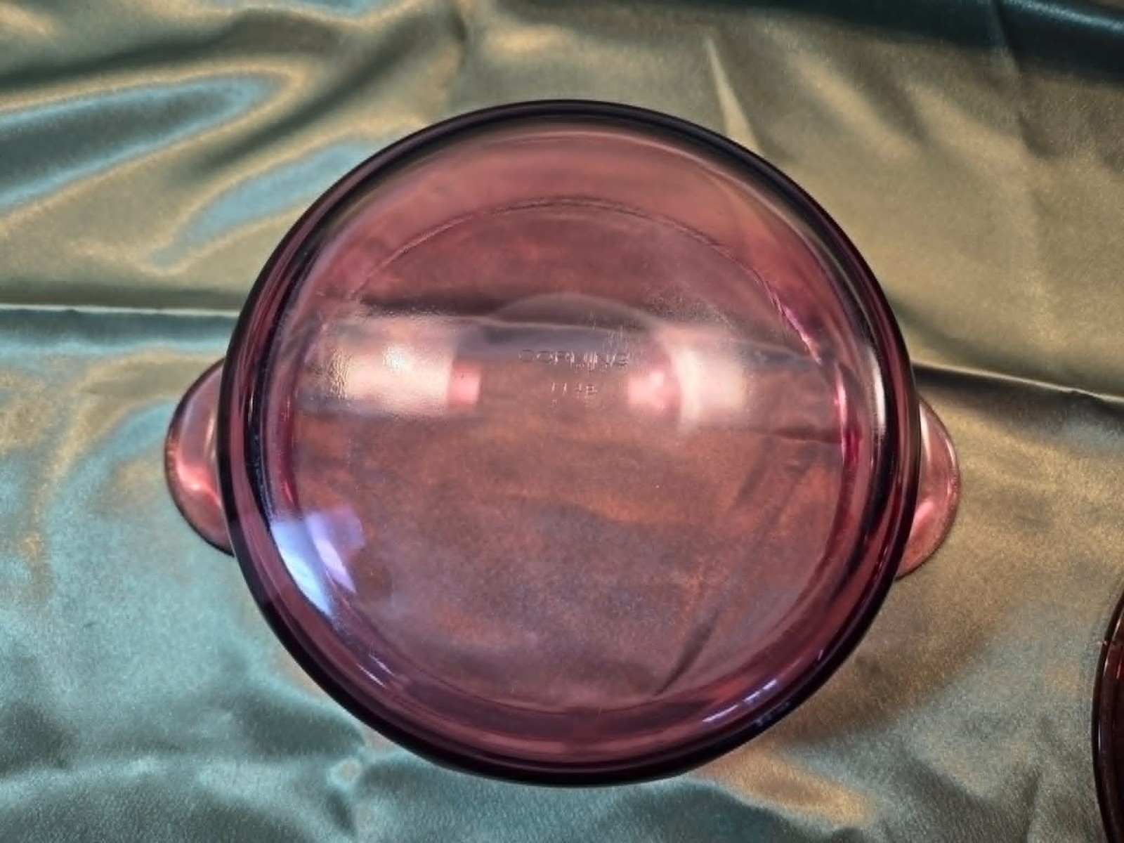 Vintage Corning Visions 1.5L Cranberry Covered Casserole w/ V-1.5-C Lid