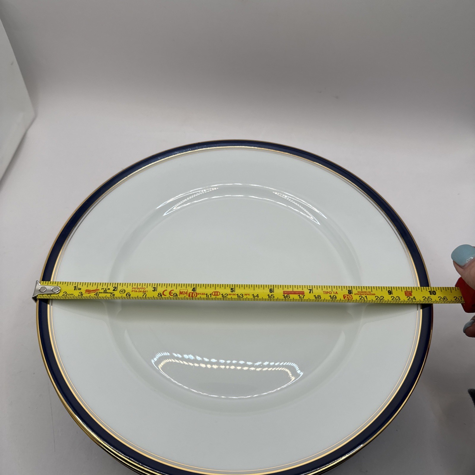 Set of 6 Charles Field Haviland Limoges France Cobalt Blue Gold 10″ Dinner Plate