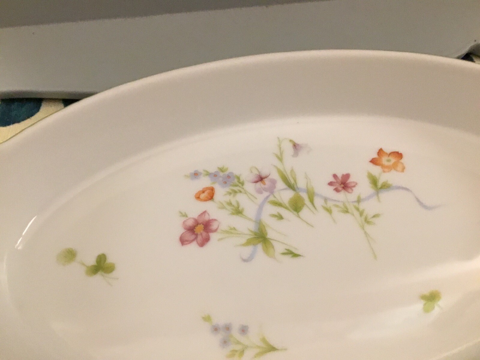 Mitterteich Porcelain Germany Bavaria 557/28 Floral Casserole Dish Bakeware Nice