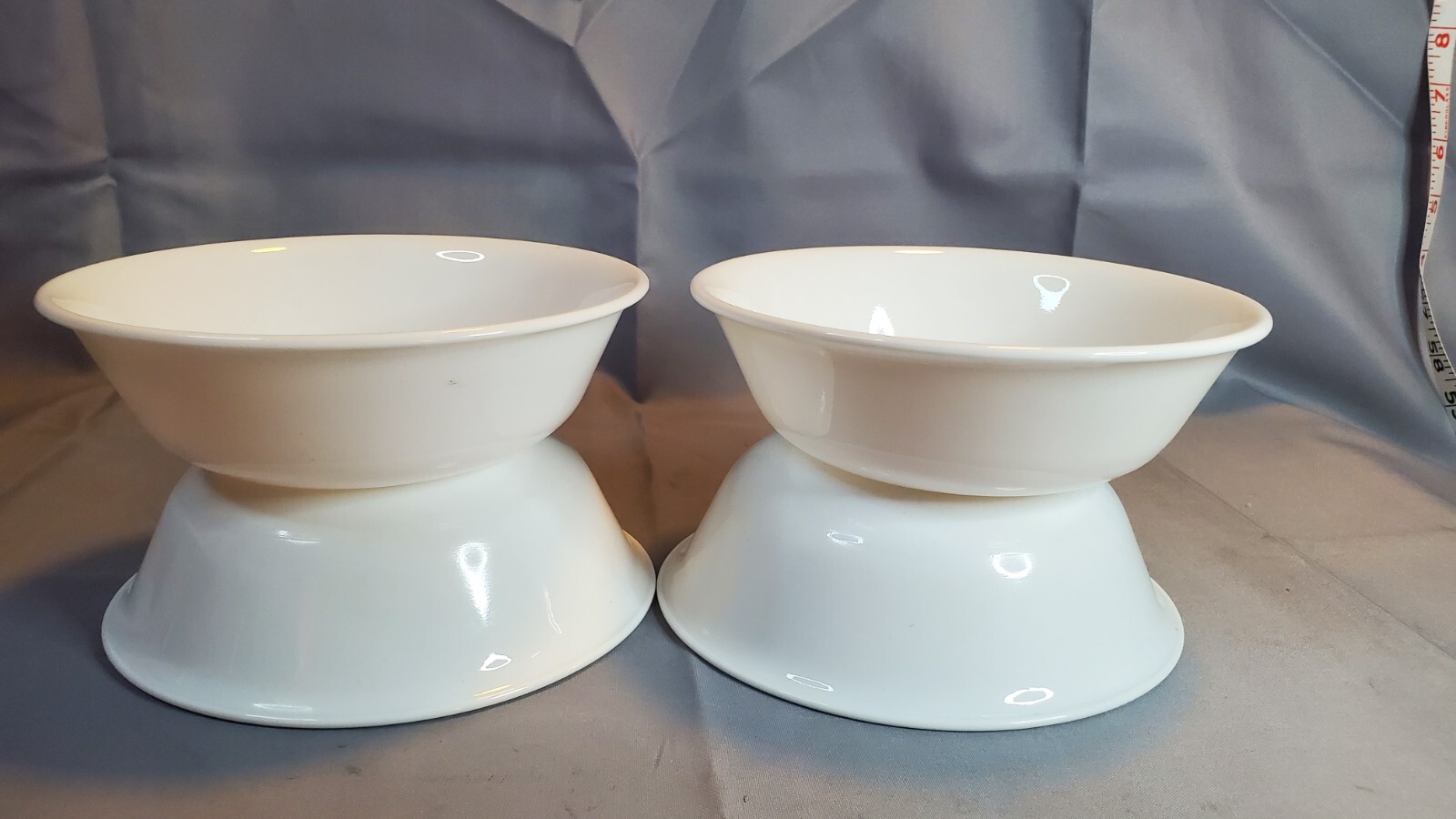 Corelle Winter Frost White Cereal or Soup Bowls 6.25 in. Set of 4 Vintage