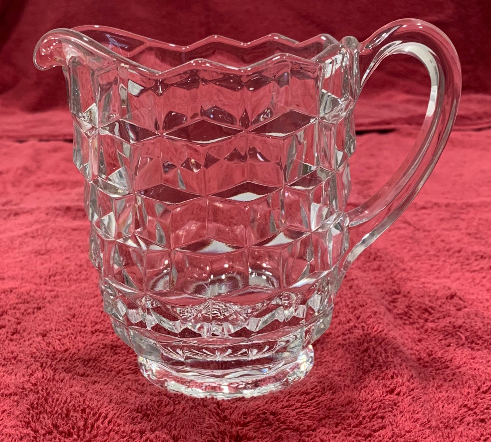 Vintage Fostoria American 2056 Pint Pitcher 5″ High Item 173