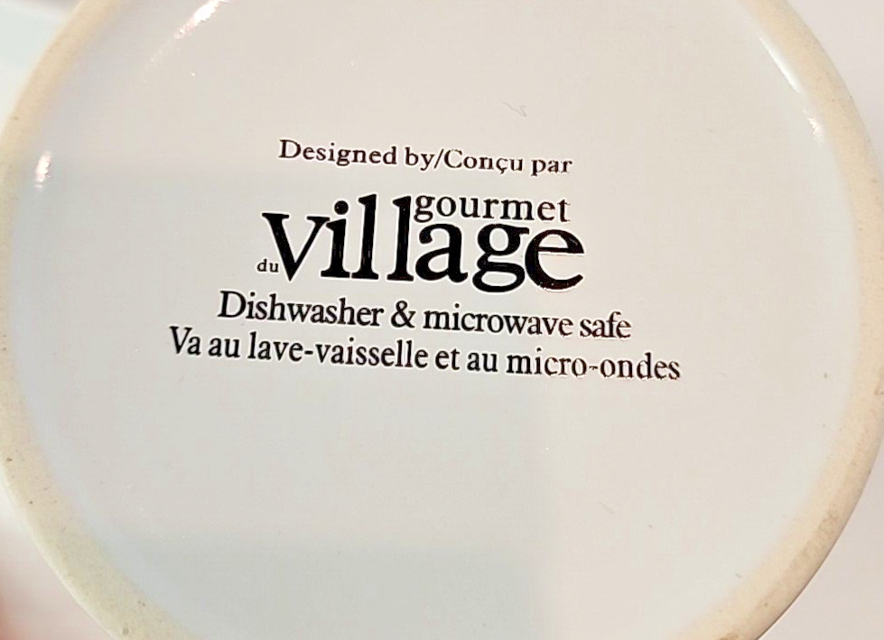 GOURMET VILLAGE CLASSIC CHIP and DIP Veggies Vegetable Pattern Plate & Bowl