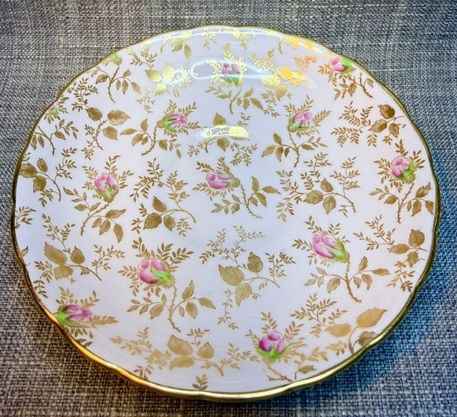 Vintage Royal Tuscan Teacup and Saucer Sunshine Rose Pattern English Bone China